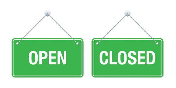 Open and closed vector signs - Vector, Image