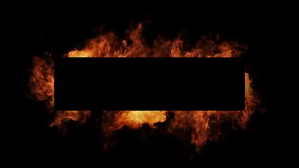 Rama ognia podpisu w centrum - Materiał filmowy, wideo