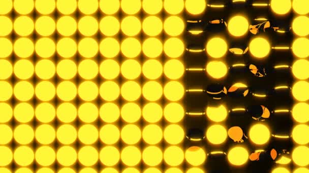 Sfondo astratto con file di molte monete gialle che girano, sfondo di rendering 3d, generazione di computer
 - Filmati, video
