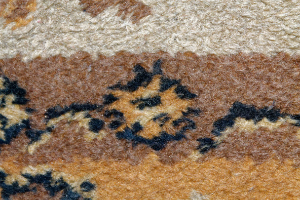 Farsça halı doku, soyut makro süsleme. Orta Doğu geleneksel halı kumaş arka plan - Fotoğraf, Görsel