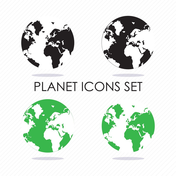 Planet icons - Vector, Image
