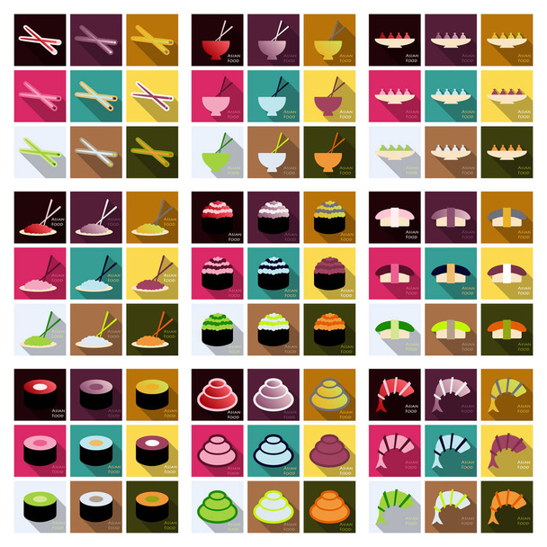 Asijské potraviny pozadí. Asijské potraviny plakát. Asijské potraviny rámečku menu restaurace. Asijské jídlo menu skica. Vektorové ilustrace - Vektor, obrázek