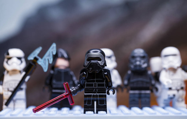 RUSSIAN, April 01, 2018. Lego star wars clone troopers army. Lego - Fotoğraf, Görsel