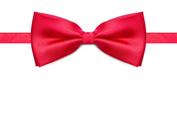 laço vermelho gravata isolada no fundo branco
. - Foto, Imagem