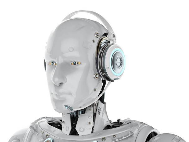 robot wear headset - Photo, Image