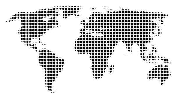 Παγκόσμιο χάρτη απόχρωσης του γκρι εικονίδιο - Διάνυσμα, εικόνα