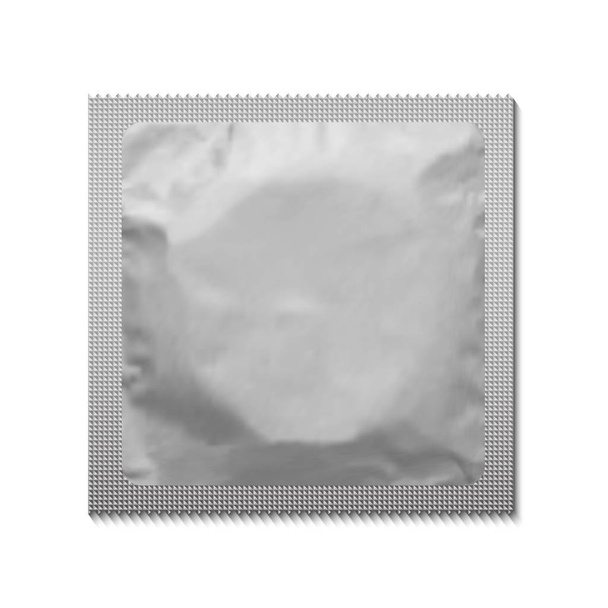 Modèle blanc argent préservatif. Illustration vectorielle
 - Vecteur, image