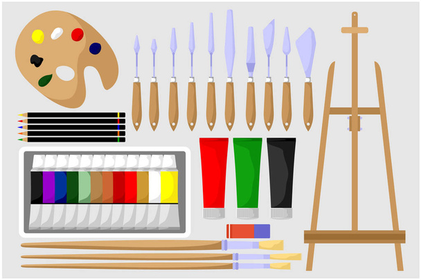various tools for painting and drawing - Vector, Image