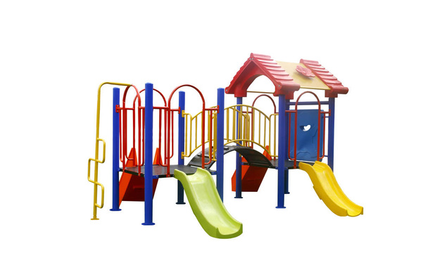 Kleurrijke speeltuin voor kinderen. Geïsoleerd op whit - Foto, afbeelding