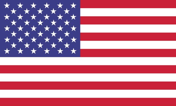USA Flag official colors and proportion correctly vector illustration. - Vector, Image