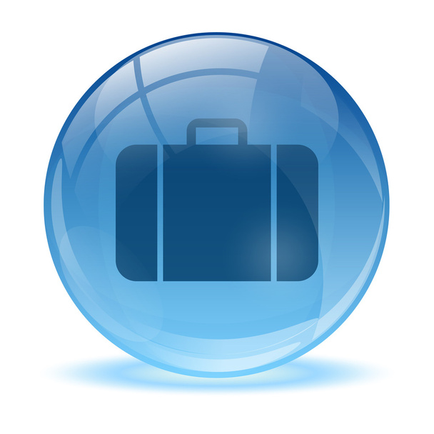 Blaue abstrakte 3D Business Bag Ikone - Vektor, Bild
