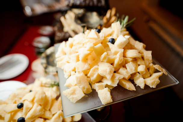 Cheese plate served with a fresh and tasty Parmesan cheese - Foto, Bild