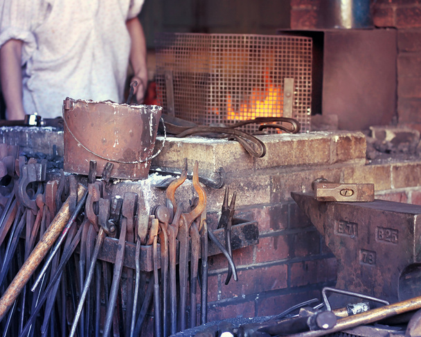 Blacksmith metal workshop - Photo, Image