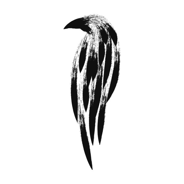 Raven art vector illustration. Hand drawn crow bird. - Vector, Image