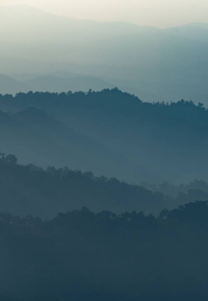 landscape view of mountains in the fog - Fotó, kép