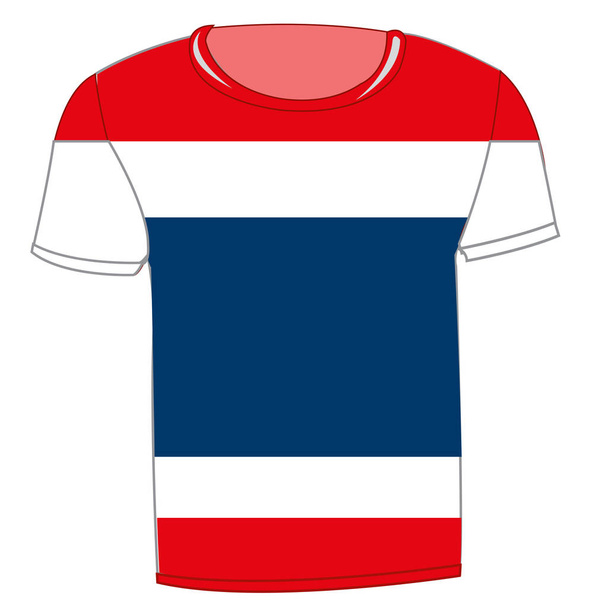 T-shirt flag Tailand - Vettoriali, immagini