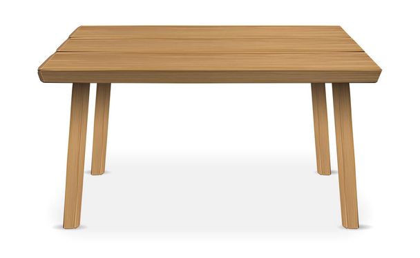 real wood table on a white background - Вектор, зображення