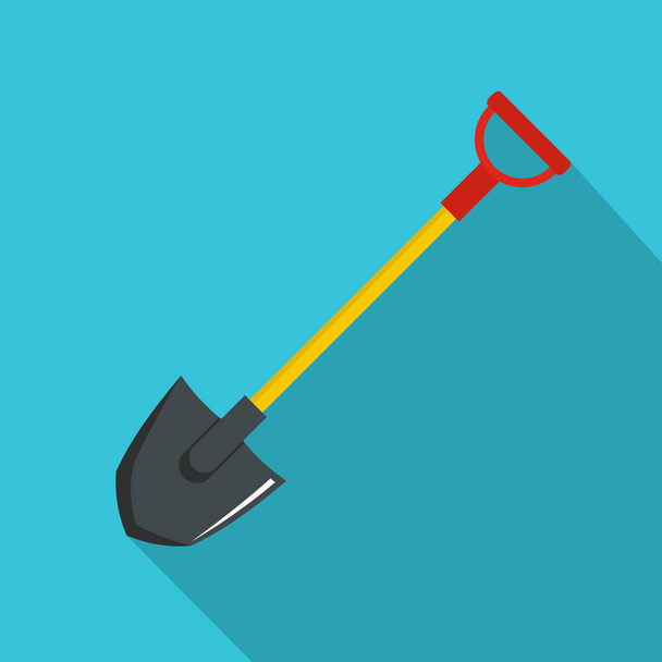 Shovel icon, flat style - Vector, afbeelding