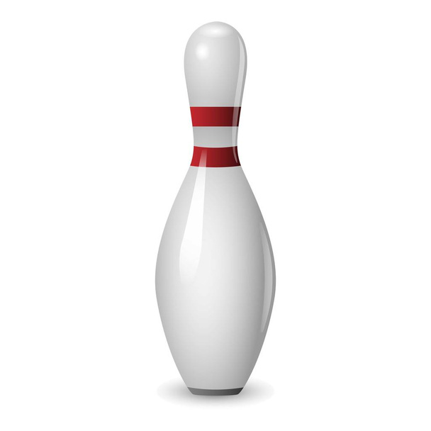 Bowling icon, realistic style - Vektor, Bild