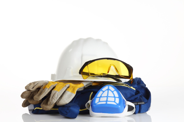 casco blanco equipo de seguridad
 - Foto, imagen