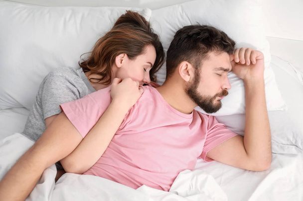 Husband and wife in bed  - Photo, Image