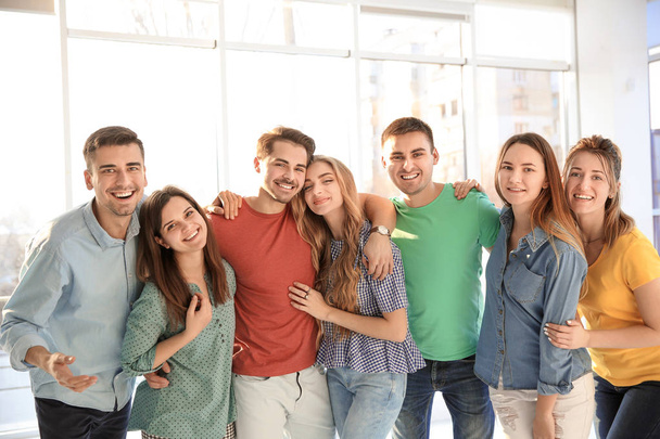 Group of young people indoors. Unity concept - Photo, Image