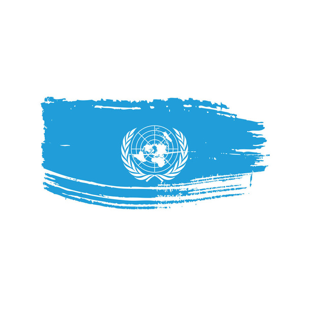 Bandeira da ONU, ilustração vetorial
 - Vetor, Imagem