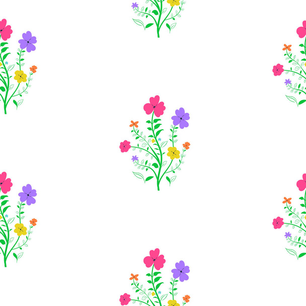 Seamless spring floral pattern - Wektor, obraz
