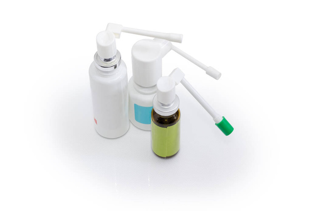 Three different medicinal sprays for the treatment of throat - Photo, Image