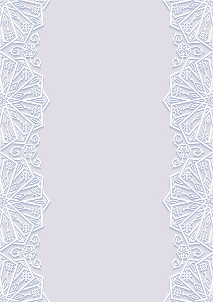 Floral frame with traditional ornament - Vector, Image