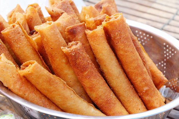 Fried spring rolls traditional for appetizer food - Photo, Image