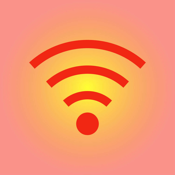 WiFi jel. Vektor vezeték nélküli hálózat ikonra. Lapos kivitel stílus. - Vektor, kép