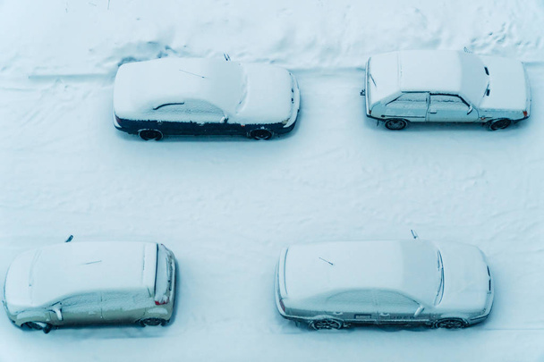 The car was covered with snow - Photo, image