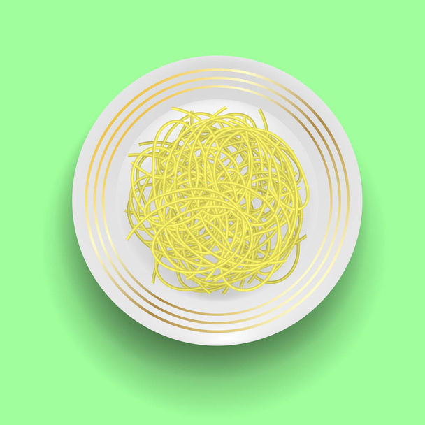 Gekookte bloemig Product Spaghetti - Vector, afbeelding