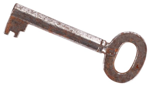 Παλιό γκρι σκουριασμένο κλειδί - Φωτογραφία, εικόνα