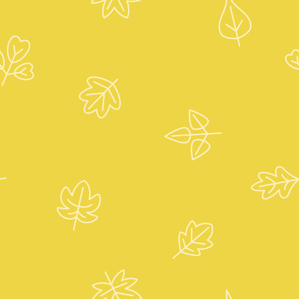Seamless background with vector leaves for your design - Vektör, Görsel