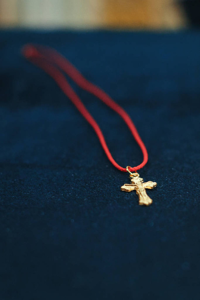  beautiful golden cross pendant - Photo, Image