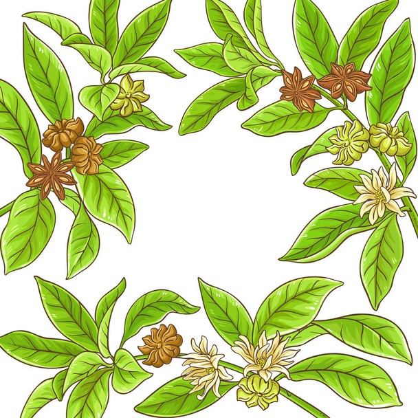 anise branches frame - Vector, Image