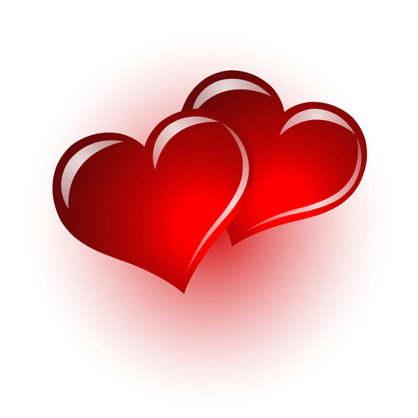 Two Big Red Heart - Vector, Imagen