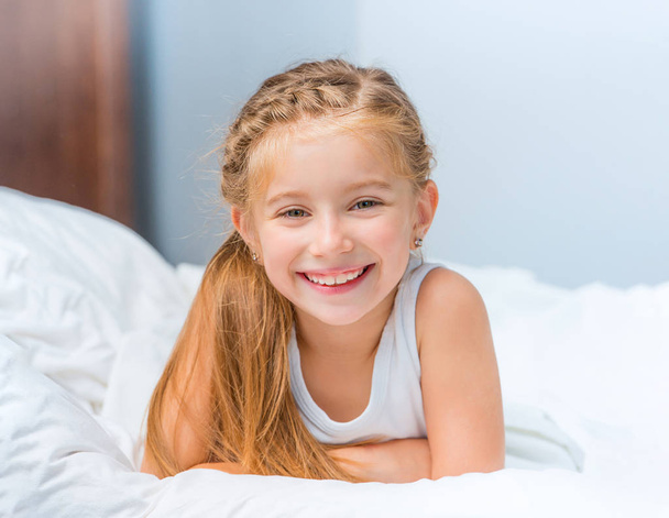 smiling little girl woke up  - Foto, Imagem