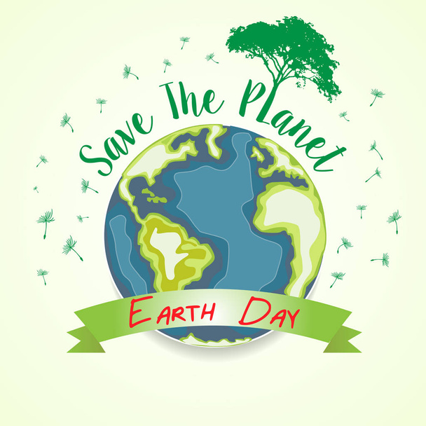 Earth Day. Eco friendly ecology concept. Flat Vector illustration. Earth day flat concept. World environment day background. Save the earth. Green day. - Vector, Image