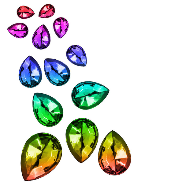 Colorful gems isolated - Foto, Imagem
