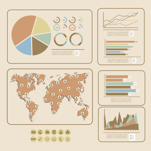 Social Media Infographic - Vector, Imagen