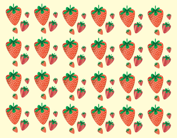 strawberry fruit  background vector - Vector, Image
