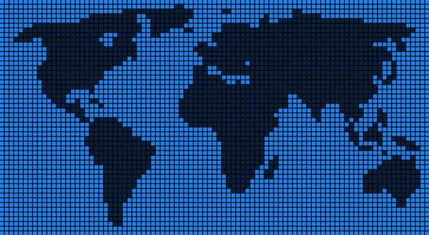 Carte du monde en pointillés Pixel
 - Vecteur, image