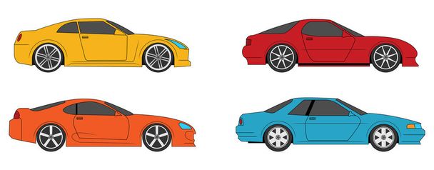 reeks sportwagen pictogrammen, vector illustratie - Vector, afbeelding