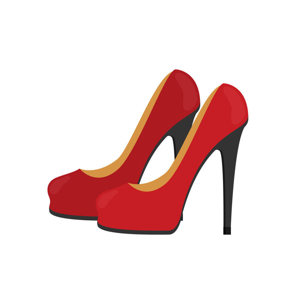 fashionable female shoes,vector, illustration,  - Vector, imagen