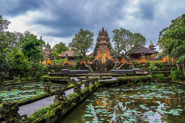 Pura Taman Kemuda Saraswati Temple in Ubud, Bali island, Indones - Photo, Image