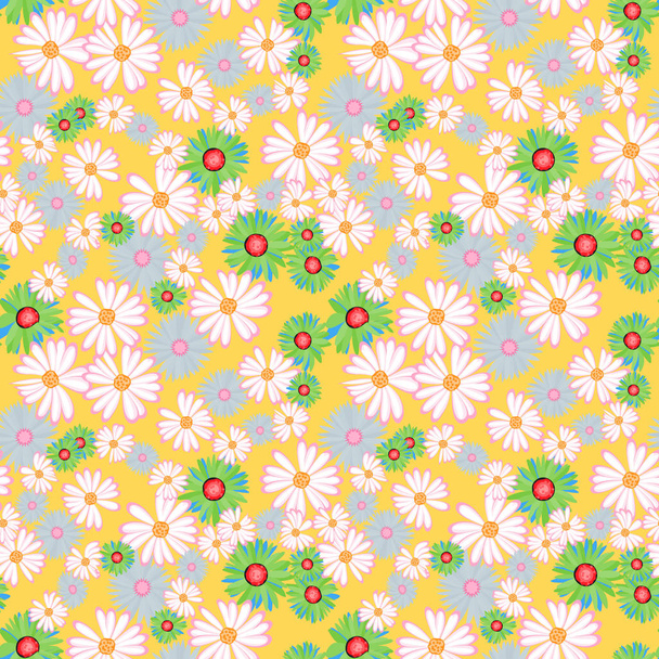 Seamless floral pattern.Vector - Vektör, Görsel
