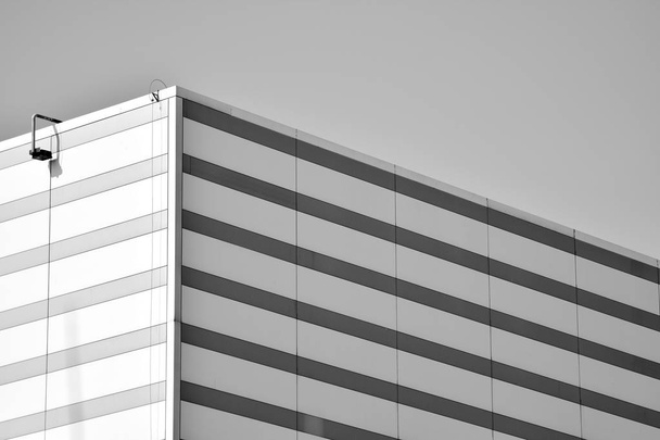 Modern city office building exterior. Black and white. - Photo, Image